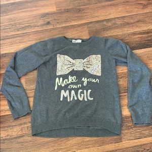 H&M GREY BOW SWEATER 6-8yrs